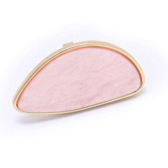 Adjustable Oval Exaggerated Acrylic Resin Geometric Rose-Gold Ring - Picture 3 of 8